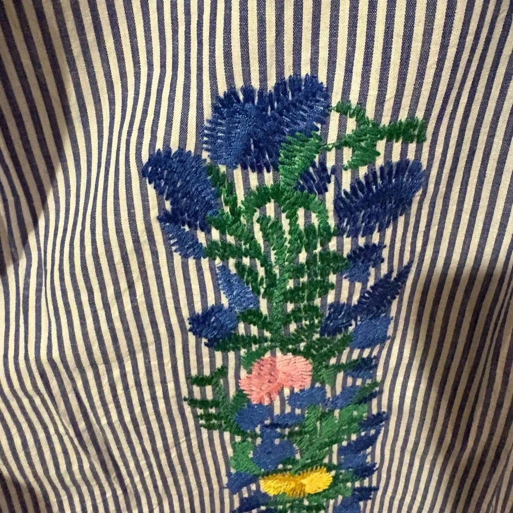 Colorful Buddy Love Embroidered Striped Dress (XS) - Picture 3 of 8
